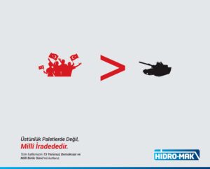 Hidromak 15 Temmuz büyük milli irade afişi
