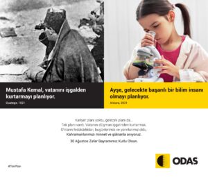 ODAŞ 30 Ağustos Zafer Bayramı kız çocuk afişi